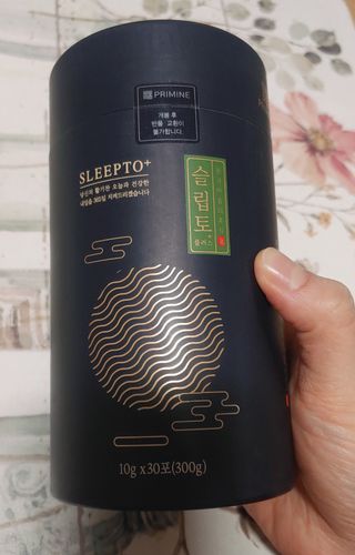 프리마인 자체 기업부설 연구소에서 찾아낸 건강한 수면의 비밀.  슬립토 플러스 30포 — 4.5점을 준 리뷰어가 2022년 1월 올린 사용 사진