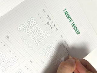 리훈 2024다이어리 아이라이크 모눈다이어리 — 5점을 준 리뷰어가 2023년 9월 올린 사용 사진