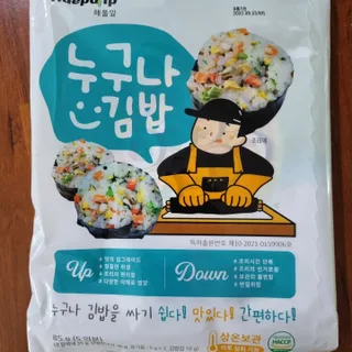 해풀잎 누구나 김밥*1ea [(혼합야채 35g *1ea,  김밥김 (5g, 5ea),  양념간장 (6g, 5ea), 참기름(5g, 2ea)] — 5점을 준 리뷰어가 2022년 7월 올린 사용 사진