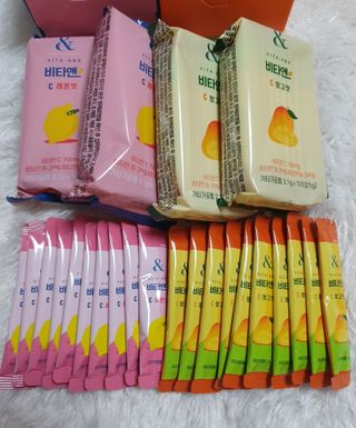 비타앤C 레몬맛, 망고맛 — 5점을 준 리뷰어가 2021년 8월 올린 사용 사진