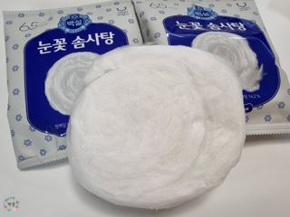 딜라이트 프로젝트  달콤한 눈꽃 간식세트( 눈꽃 솜사탕 / 레몬라임 솜사탕 / 달고나 총 7EA+스마트톡 증정) — 3.5점을 준 리뷰어가 2022년 5월 올린 사용 사진