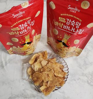 스미후루 코리아 [구매평]감숙왕 바삭 바나나칩(수정본) — 5점을 준 리뷰어가 2025년 8월 올린 사용 사진