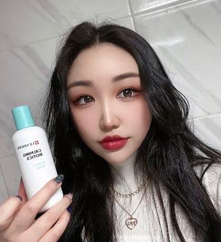 리더스코스메틱 리더스 카밍 바이오틱스 에센스 워터 — 5점을 준 리뷰어가 2022년 1월 올린 사용 사진