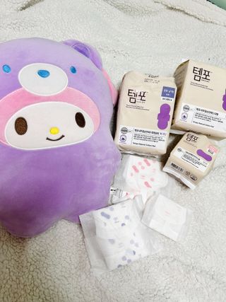 N[템포] 템포 패드 내추럴 순면 생리대 SET(중형 슬림 + 대형 + 라이너) — 5점을 준 리뷰어가 2024년 2월 올린 사용 사진