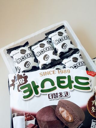 롯데제과 까망카스타드 더블초코 — 5점을 준 리뷰어가 2021년 5월 올린 사용 사진