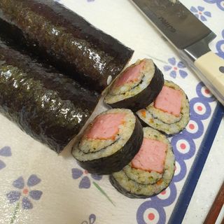 해풀잎 누구나 김밥*1ea [(혼합야채 35g *1ea,  김밥김 (5g, 5ea),  양념간장 (6g, 5ea), 참기름(5g, 2ea)] — 5점을 준 리뷰어가 2022년 7월 올린 사용 사진