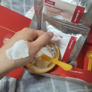 메디필 레드 락토 콜라겐 모델링 팩 — 5점을 준 리뷰어가 2021년 3월 올린 사용 사진