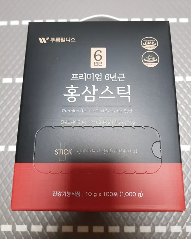 [푸름웰니스] 프리미엄 6년근 홍삼스틱 3mg x 100포 리뷰 사진