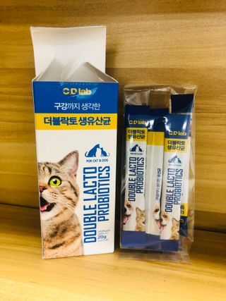 씨디랩 구강에서 장까지 한 번에 관리하는 더블락토 강아지 고양이 유산균 — 5점을 준 리뷰어가 2021년 6월 올린 사용 사진