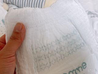 오브맘 밤 프리미엄 아기 기저귀 팬티형 밴드형 — 5점을 준 리뷰어가 2021년 2월 올린 사용 사진