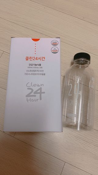 클린24시간 1BOX(5포) + 전용보틀(500ml) — 4점을 준 리뷰어가 2022년 8월 올린 사용 사진