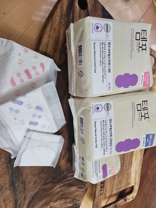 N[템포] 템포 패드 내추럴 순면 생리대 SET(중형 슬림 + 대형 + 라이너) — 5점을 준 리뷰어가 2024년 2월 올린 사용 사진