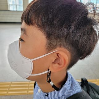 [숨그림] 2D 새부리형, 짱구, 무직타이거, 빨강머리앤 우리아이 그리고 내가 쓰는 믿을수있는 케릭터 마스크 — 5점을 준 리뷰어가 2021년 9월 올린 사용 사진