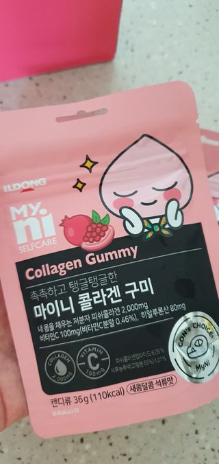 일동제약 마이니 마이니 늘씬날씬 콜라겐 세트 — 5점을 준 리뷰어가 2021년 2월 올린 사용 사진