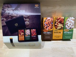 짜먹는 이지견과 짜먹는 이지아몬드, 짜먹는 이지허니피넛, 짜먹는 이지캐슈넛 각 10g X  10포 — 4점을 준 리뷰어가 2021년 3월 올린 사용 사진