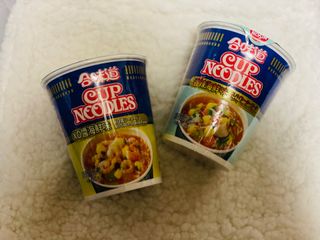 NISSIN 닛신 컵누들  4종 - 씨푸드오리지날, 씨푸드 스파이시, 씨푸드 커리, 씨푸드 XO소스 — 5점을 준 리뷰어가 2021년 12월 올린 사용 사진