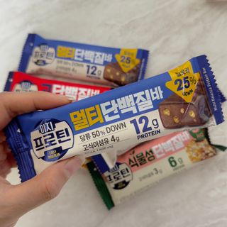 이지프로틴바 3종x각 2ea (고단백질바, 멀티단백질바, 식물성단백질바) — 5점을 준 리뷰어가 2024년 2월 올린 사용 사진