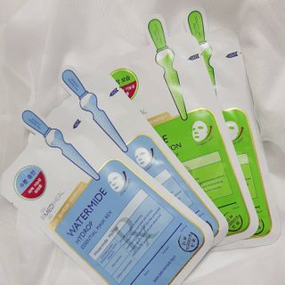메디힐 올리브영 1등 마스크팩 워터마이드팩 2매 + 티트리팩 2매 기획세트 — 5점을 준 리뷰어가 2021년 3월 올린 사용 사진