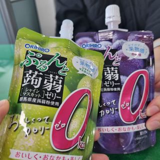 ORIHIRO 오리히로 곤약젤리 제로칼로리 130g 4종 4팩(맛별로 1팩씩) — 5점을 준 리뷰어가 2023년 3월 올린 사용 사진