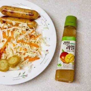 [풀무원] 리얼 과일  저지방 드레싱 240g 3종 — 3점을 준 리뷰어가 2021년 2월 올린 사용 사진