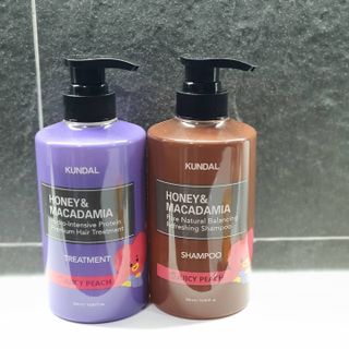 쿤달 [KUNDAL 공식] 프리미엄 헤어 케어 스페셜 세트 샴푸 500ml &amp; 트리트먼트 500ml — 5점을 준 리뷰어가 2021년 3월 올린 사용 사진