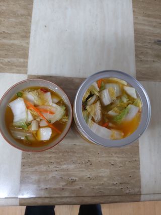 셰프애찬 단호박 백김치 1kg — 5점을 준 리뷰어가 2022년 10월 올린 사용 사진