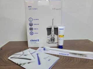 주식회사 클린디 [클린디] 양치 후 남은 이물질, 물치실로 완벽 제거 🦷 구강세정기 세트 [맞춤 칫솔 + 치약 포함] — 5점을 준 리뷰어가 2021년 12월 올린 사용 사진