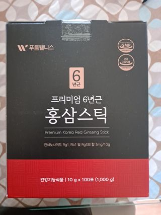 [푸름웰니스] 프리미엄 6년근 홍삼스틱 3mg x 100포 — 5점을 준 리뷰어가 2022년 3월 올린 사용 사진