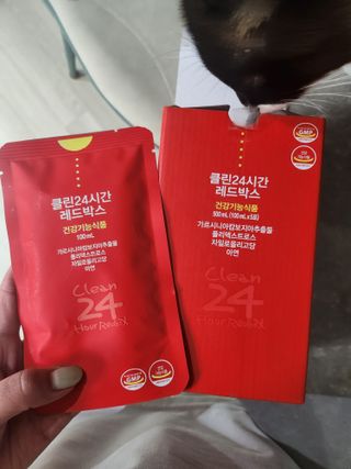 클린24시간 레드박스 1BOX(5포) + 전용보틀(500ml) — 5점을 준 리뷰어가 2024년 3월 올린 사용 사진