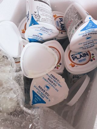 떠먹는불가리스 마이플레인 요거트 435g 6개입 — 3점을 준 리뷰어가 2021년 2월 올린 사용 사진