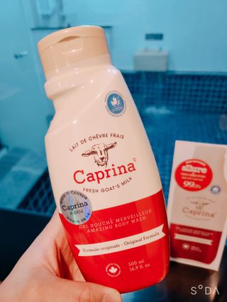 (구패키지)카프리나 프레쉬 산양밀크 어메이징 바디워시 500ml(오리지널향) — 5점을 준 리뷰어가 2023년 2월 올린 사용 사진