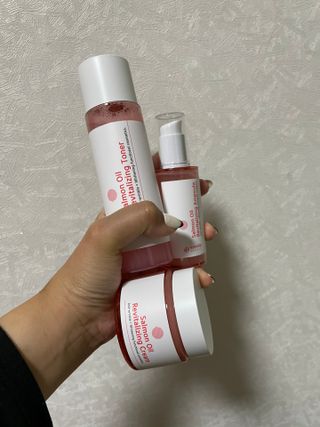 아이앤립 / EYENLIP 아이앤립 연어오일 리바이탈라이징 토너+앰플+크림 3종 세트 — 4.5점을 준 리뷰어가 2021년 5월 올린 사용 사진