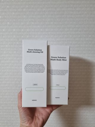 [녹산] 그린 솔루션 멀티 클렌징 오일 + 그린 솔루션 멀티 바디 미스트 — 4.5점을 준 리뷰어가 2022년 11월 올린 사용 사진