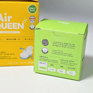 에어퀸 뉴브레스 유기농 생리대 4종 (팬티라이너 20P + 중형 10P + 대형 10P + 오버나이트 8P)_체험단 — 5점을 준 리뷰어가 2024년 6월 올린 사용 사진