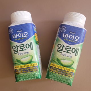 LIVE 매일바이오 알로에 드링킹 요거트 — 5점을 준 리뷰어가 2022년 4월 올린 사용 사진