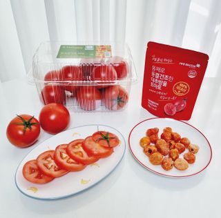 레드닥터 완숙토마토 + 통째로 동결건조한 대추방울토마토 — 5점을 준 리뷰어가 2022년 12월 올린 사용 사진