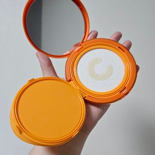 광동생활건강 MF[광동] 비타500✨주름개선·미백·SPF50+🌞퍼펙트쉴드 빅 선쿠션 본품 — 5점을 준 리뷰어가 2024년 5월 올린 사용 사진