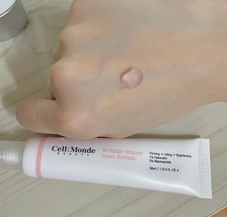 셀몽드 링클 이레이저 스팟 세럼 +핵산 미라클 앰플 마스크 — 5점을 준 리뷰어가 2022년 2월 올린 사용 사진