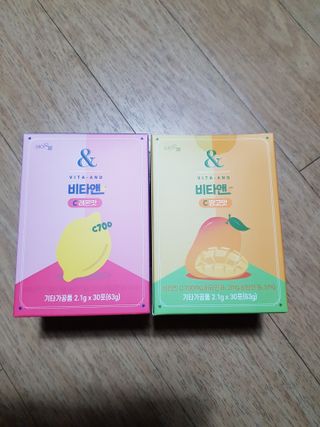 비타앤C 레몬맛, 망고맛 — 5점을 준 리뷰어가 2021년 5월 올린 사용 사진
