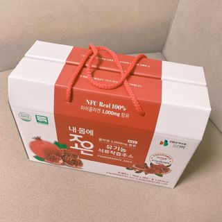 농업회사법인조은 유기농 석류 NFC 착즙주스 70ml 30포 — 5점을 준 리뷰어가 2021년 10월 올린 사용 사진