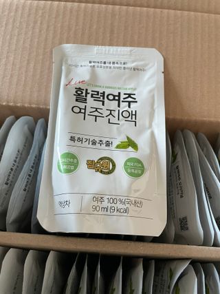 참유원 특허제조 활력 여주진액 여주즙 50포 — 5점을 준 리뷰어가 2022년 1월 올린 사용 사진