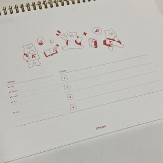 리훈 곰부 체크리스트+ 곰부 리무버블스티커 1장 — 5점을 준 리뷰어가 2021년 4월 올린 사용 사진