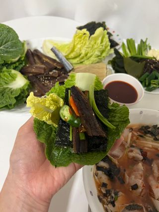 마라도푸드 포항 구룡포 햇 과메기 야채세트 마라도회식당 꽁치 — 5점을 준 리뷰어가 2023년 10월 올린 사용 사진