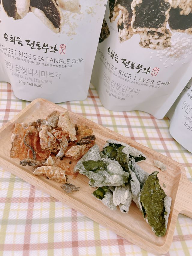 명인 찹쌀김부각, 찹쌀다시마부각, 황태껍질튀각 총 6봉 리뷰 사진