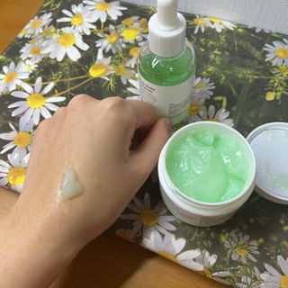 [녹산] 그린 솔루션 멀티 수분 앰플 + 그린 솔루션 멀티 수분크림 — 5점을 준 리뷰어가 2022년 11월 올린 사용 사진