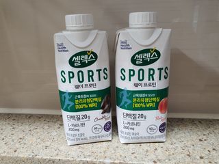 셀렉스스포츠 셀렉스 스포츠 웨이 프로틴 복숭아_ 330ml x 12팩 — 5점을 준 리뷰어가 2021년 4월 올린 사용 사진