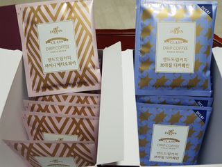 (주)쟈뎅 쟈뎅 클래스 핸드 드립 커피 10P 2종_디카페인 1종+랜덤 플레이버 1종 — 5점을 준 리뷰어가 2021년 4월 올린 사용 사진
