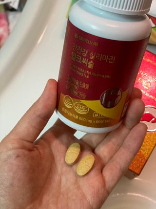 서울약사신협 간건강 실리마린 밀크씨슬 800mg, 60정 — 5점을 준 리뷰어가 2021년 10월 올린 사용 사진