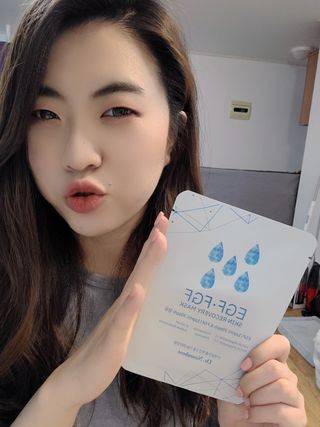 Dr.느루벗 느루벗 EGF FGF 스킨 리커버리 마스크 10장 — 5점을 준 리뷰어가 2021년 2월 올린 사용 사진