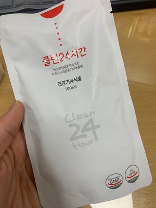 클린24시간 1BOX(5포) + 전용보틀(500ml) — 5점을 준 리뷰어가 2022년 9월 올린 사용 사진
